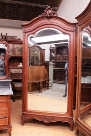 Single door Louis XV style armoire in walnut