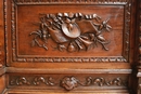 Hunt style single door Bookcase in Oak, France 19th century