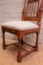 Gothic style Chair in Oak, France 19th century