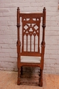 Gothic style Chair in Oak, France 19th century