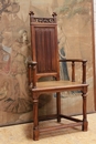 Gothic style Arm chair in Walnut, France 19th century
