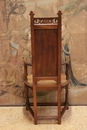 Gothic style Arm chair in Walnut, France 19th century