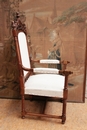 Gothic style Arm chair in Walnut, France 19th century