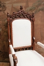 Gothic style Arm chair in Walnut, France 19th century