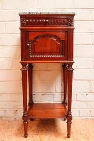 Solid mahogany Louis XVI nightstand  19th century