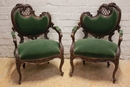 Louis XV style Sofa set in Walnut, France 19th century