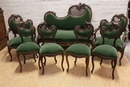 Louis XV style Sofa set in Walnut, France 19th century