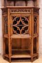 Gothic style Display cabinet in Walnut, France 19th century