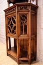 Gothic style Display cabinet in Walnut, France 19th century