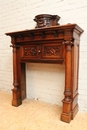 Henri II style Fire mantle in Walnut, France 19th century