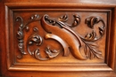 Henri II style Fire mantle in Walnut, France 19th century