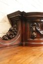 Henri II style Fire mantle in Walnut, France 19th century