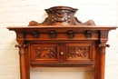 Henri II style Fire mantle in Walnut, France 19th century