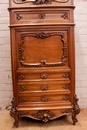 Louis XV style Secretary desk/display in Walnut, France 19th century