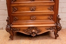 Louis XV style Secretary desk/display in Walnut, France 19th century