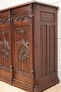 Gothic style Cabinet in Oak, France 19th century