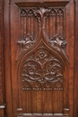 Gothic style Cabinet in Oak, France 19th century