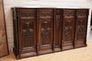 Gothic style Cabinet in Oak, France 19th century