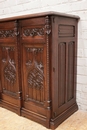 Gothic style Cabinet in Oak, France 19th century