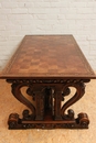 Renaissance style Desk table in Walnut, France 19th century