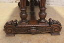 Renaissance style Desk table in Oak, France 19th century