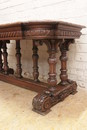 Renaissance style Desk table in Oak, France 19th century
