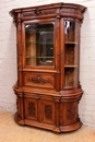 Renaissance style Display/secretary desk cabinet in Walnut, France 19th century