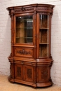 Renaissance style Display/secretary desk cabinet in Walnut, France 19th century