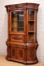 Renaissance style Display/secretary desk cabinet in Walnut, France 19th century