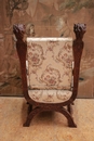 Renaissance style Arm chair in Walnut, France 19th century