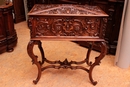 Renaissance style Trunk in Walnut, France 19th century