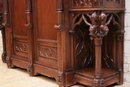 Gothic style Cabinet in Walnut, France 19th century