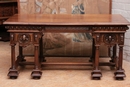 Renaissance style Desk in Walnut, France 19th century