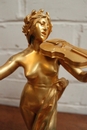 style Statue signed by E. Delaplanche Fondeur Barbedienne in Bronze, France 19th century