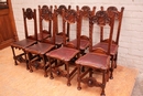 Renaissance style Chairs in Walnut, France 19th century