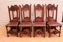 Renaissance style Chairs in Walnut, France 19th century