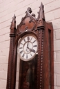 Gothic style Wall clock in Walnut, France 19th century