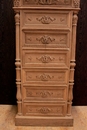 Hunt style Chest of drawers in Oak and marble, France 19th century