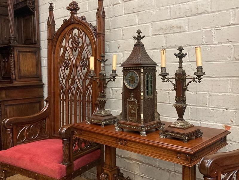 The best gothic throne arm chairs in walnut 180 cm tall