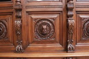 Renaissance style Bookcase in Walnut, France 19th century