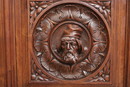 Renaissance style Bookcase in Walnut, France 19th century