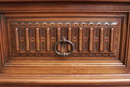 Renaissance style Bookcase in Walnut, France 19th century