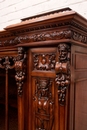 Renaissance style Bookcase in Walnut, France 19th century