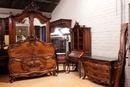 Louis XV style Bedroom in Walnut, France 19th century