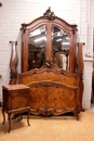 Louis XV style Bedroom in Walnut, France 19th century