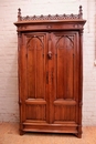 Gothic style Armoire in Walnut, France 19th century