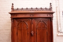 Gothic style Armoire in Walnut, France 19th century