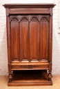 Gothic style Cabinet in Walnut, France 19th century