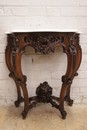 Louis XV style Console in walnut and marble, France 19th century