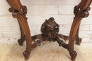Louis XV style Console in walnut and marble, France 19th century
